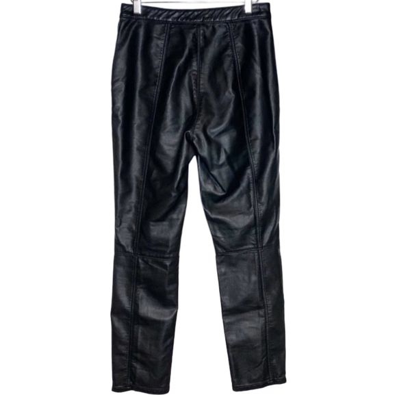 Free People Faux Leather Pants Size 8 Kaelin Moto - Picture 8 of 15